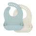 LÄSSIG Siliconen slabbetjes voor baby's (2 stuks), kleine kinderen, slabbetjes met opvangbak, vaatwasmachinebestendig