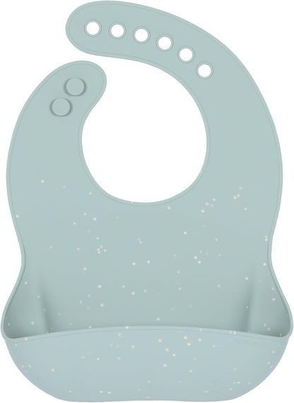 LÄSSIG Siliconen slabbetjes voor baby's (2 stuks), kleine kinderen, slabbetjes met opvangbak, vaatwasmachinebestendig