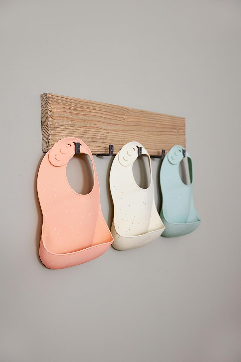LÄSSIG Siliconen slabbetjes voor baby's (2 stuks), kleine kinderen, slabbetjes met opvangbak, vaatwasmachinebestendig