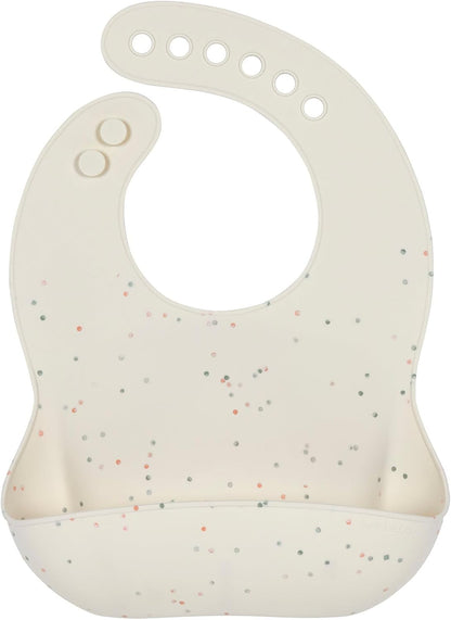 LÄSSIG Siliconen slabbetjes voor baby's (2 stuks), kleine kinderen, slabbetjes met opvangbak, vaatwasmachinebestendig