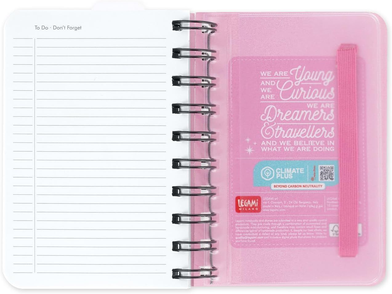 Legami - Small Spiral Daily Diary, 12 Months, from January 2024 to December 2024, Folding Planner 2024/2025, Elastic Closure, Final Pocket, Address Book, 8.5x13 cm, Magic Theme
