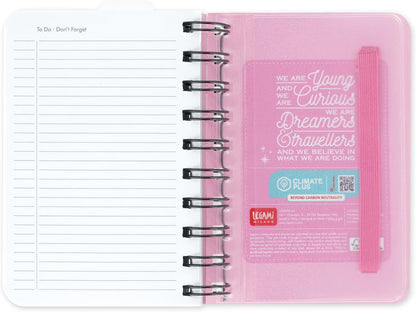 Legami - Small Spiral Daily Diary, 12 Months, from January 2024 to December 2024, Folding Planner 2024/2025, Elastic Closure, Final Pocket, Address Book, 8.5x13 cm, Magic Theme