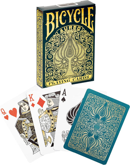 Bicycle Aureo Playing Cards - 1 x Showstopper Card Deck, Easy To Shuffle & Durable, Great Gift For Card Collectors Poker Aureo