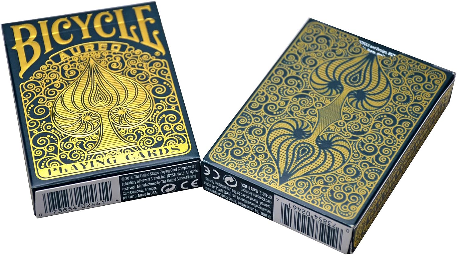 Bicycle Aureo Playing Cards - 1 x Showstopper Card Deck, Easy To Shuffle & Durable, Great Gift For Card Collectors Poker Aureo