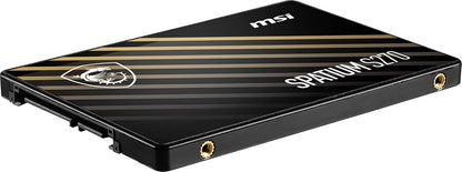 MSI SPATIUM S270 SATA 2.5 480GB - Internal Solid State Drive, 500MB/s Read & 450MB/s Write, 3D NAND, Built-In Data Security, MSI Center - 5 Year Warranty (250 TBW