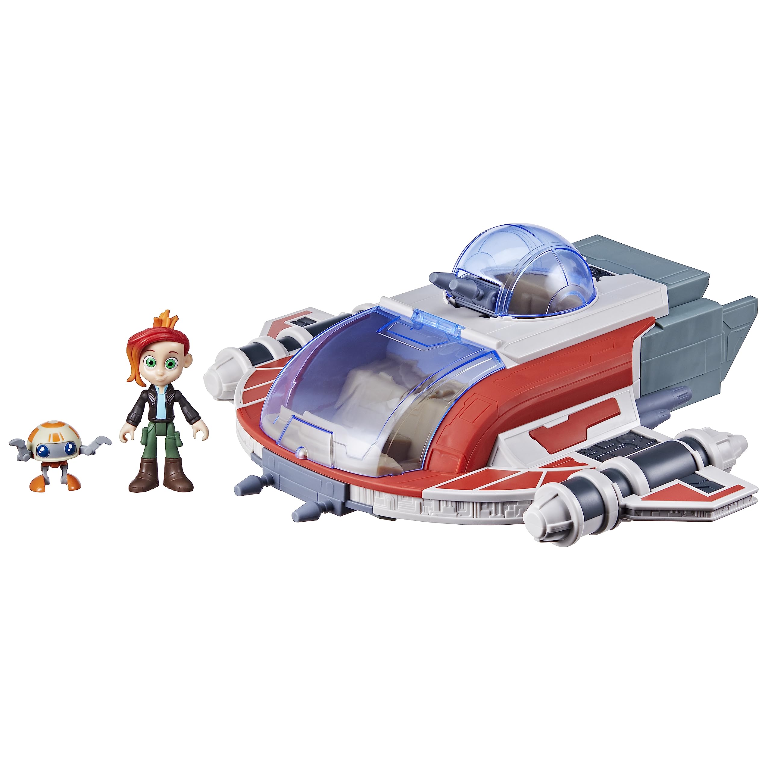 Star Wars Crimson Firehawk, 43 cm Raumschiff mit 2 Action-Figuren, Spielzeug für Kinder