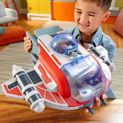 Star Wars Crimson Firehawk, 43 cm Raumschiff mit 2 Action-Figuren, Spielzeug für Kinder
