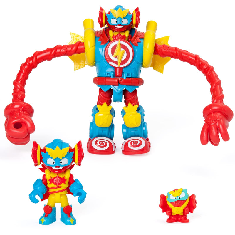 SUPERTHINGS Superbot Power Arms Sugarfun – Articulated hero robot with flexible arms and combat accessory. Includes 1 exclusive Kazoom Kid and 1 exclusive SuperThing