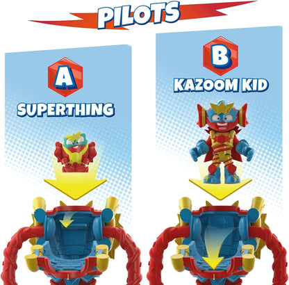 SUPERTHINGS Superbot Power Arms Sugarfun – Articulated hero robot with flexible arms and combat accessory. Includes 1 exclusive Kazoom Kid and 1 exclusive SuperThing