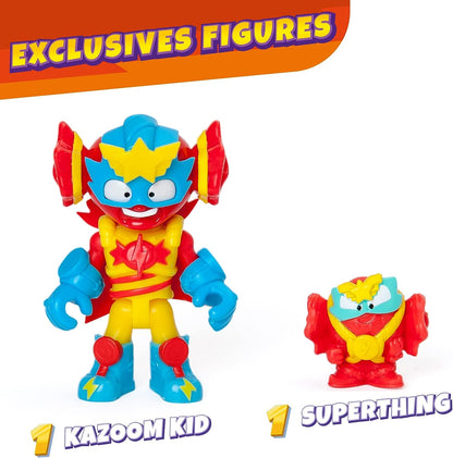 SUPERTHINGS Superbot Power Arms Sugarfun – Articulated hero robot with flexible arms and combat accessory. Includes 1 exclusive Kazoom Kid and 1 exclusive SuperThing