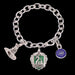 The Noble Collection Lumos Slytherin Charm Bracelet