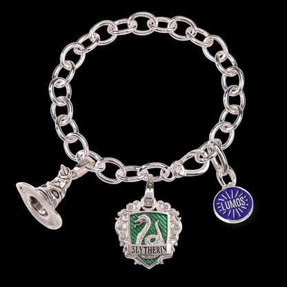 The Noble Collection Lumos Slytherin Charm Bracelet