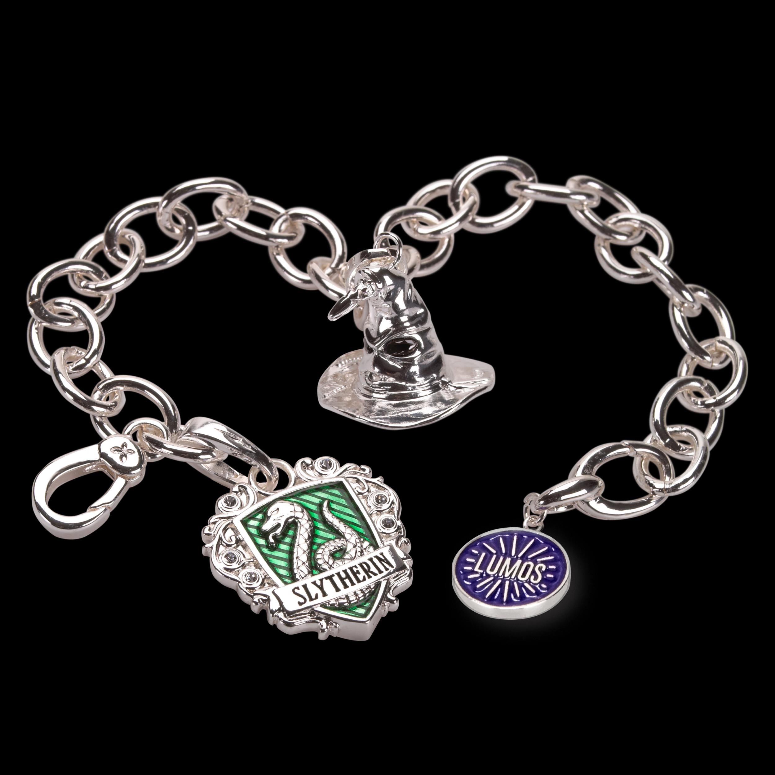 The Noble Collection Lumos Slytherin Charm Bracelet