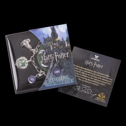 The Noble Collection Lumos Slytherin Charm Bracelet