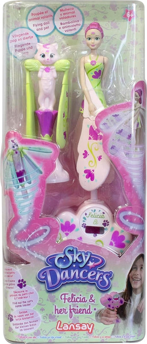 Lansay Sky Dancers – Felicia & Son Katze – Fliegende Puppe und ihr Werfer – ab 6 Jahren