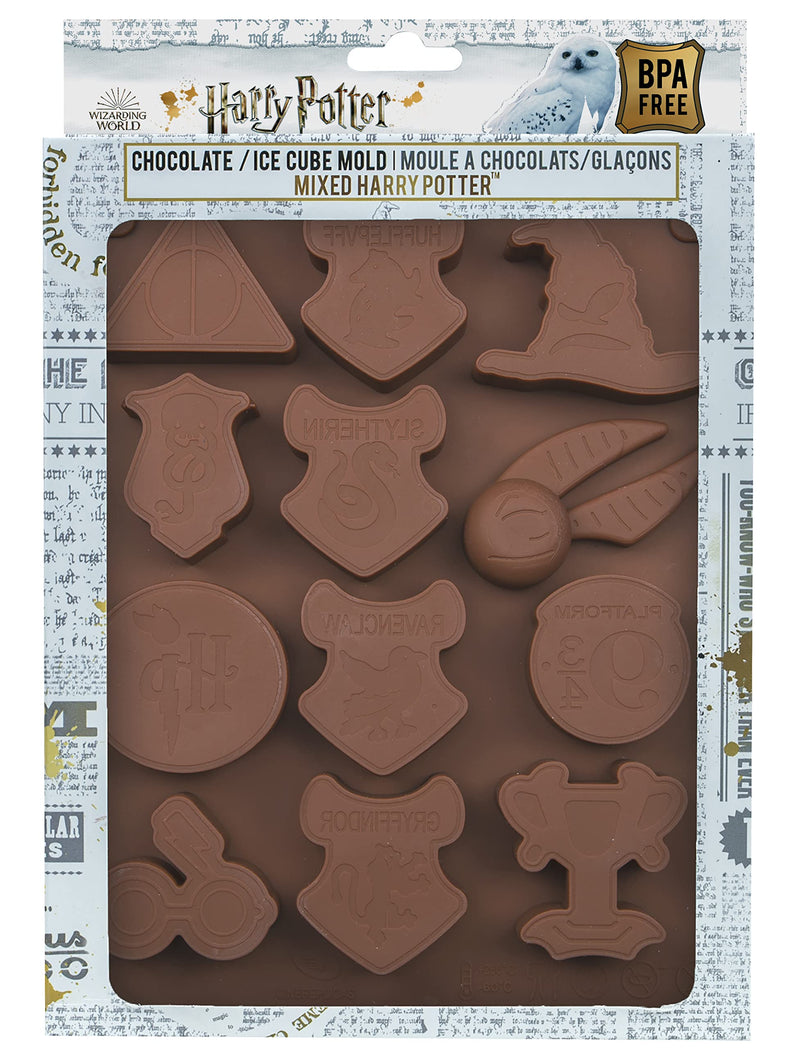 Harry Potter - Ice & Chocolate Cube Mold - Silicone - Official - Cinereplicas - Classic Brown