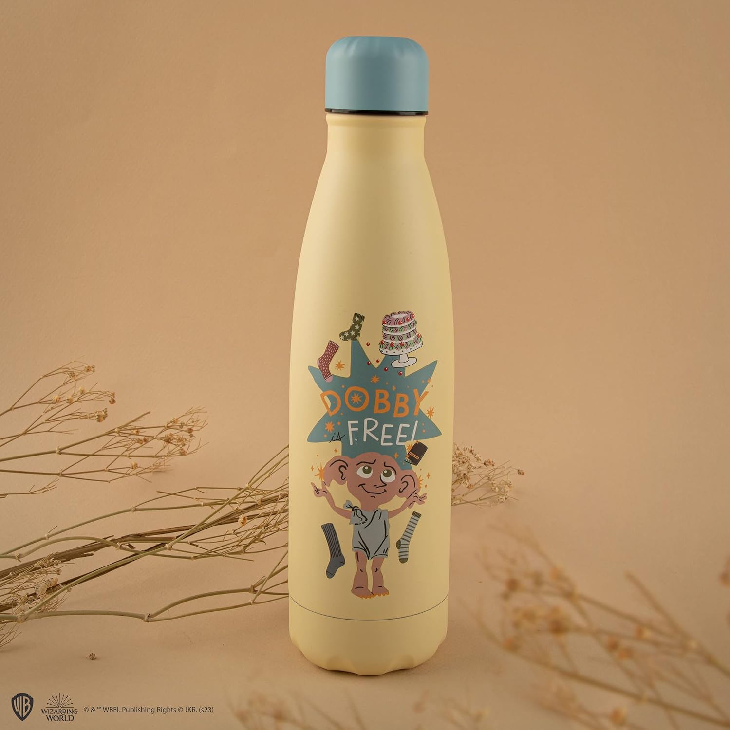 Cinereplicas Harry Potter - Borraccia isolata da 500 ml in acciaio inox Magia di Dobby - Licenza ufficiale