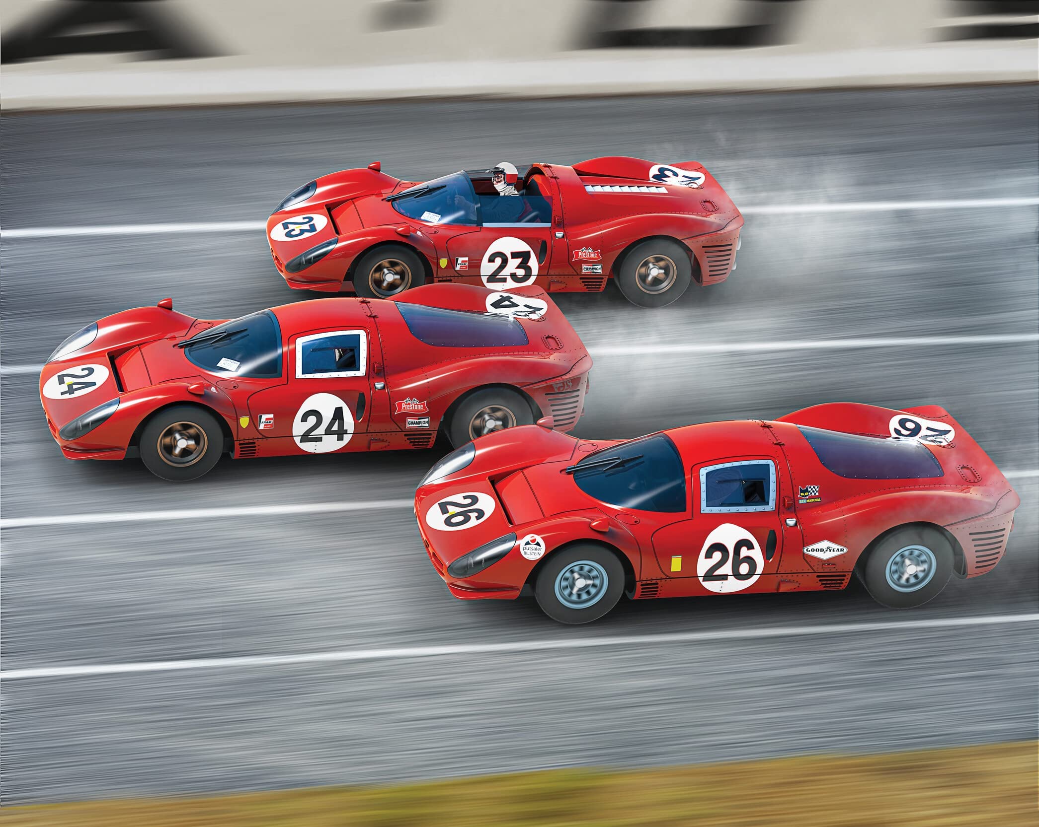 Scalextric 1967 Daytona 24 Triple Pack - 1:32 Car Pack