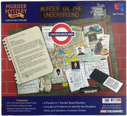 University Games Mystery Case Files Puzzle Murder on The Underground (33272