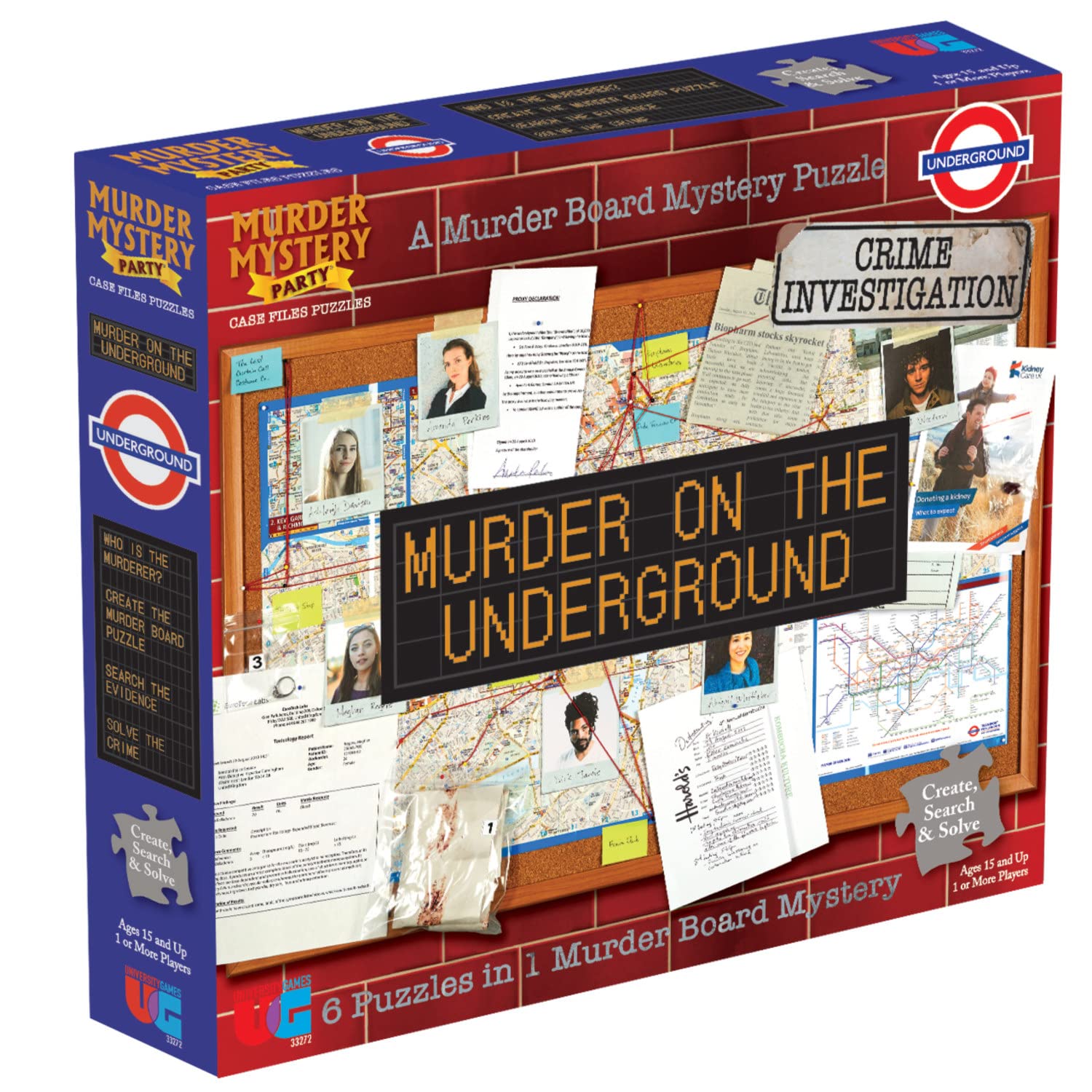 University Games Mystery Case Files Puzzle Murder on The Underground (33272