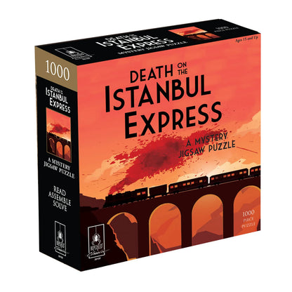 University Games 33122 Death on The Istanbul Express 1000 Piece Murder Mystery Jigsaw Puzzle, Orange