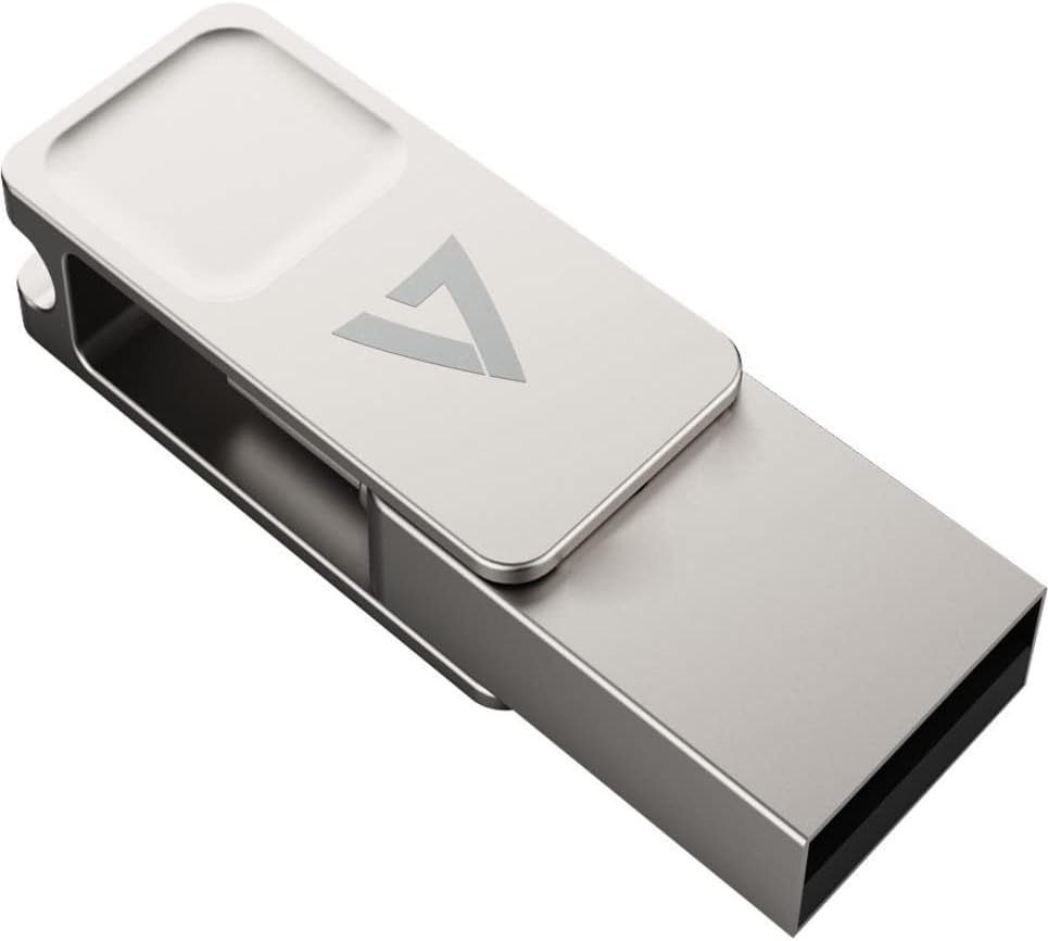 USB V7 128GB TYPE-C+USB 3.2GEN1 SILVER MEMORY