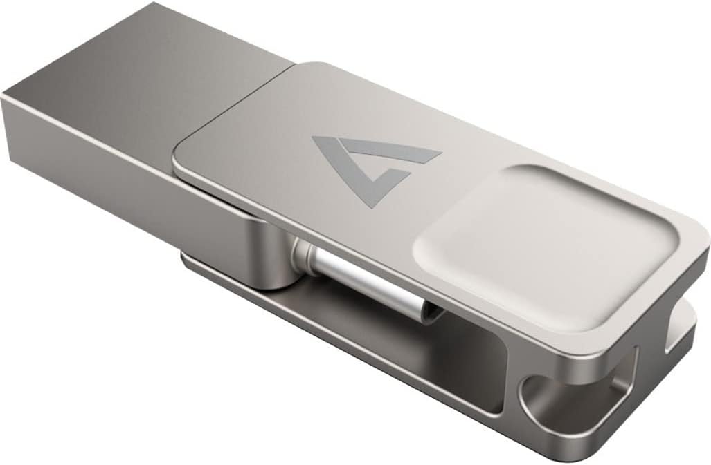 USB V7 128GB TYPE-C+USB 3.2GEN1 SILVER MEMORY