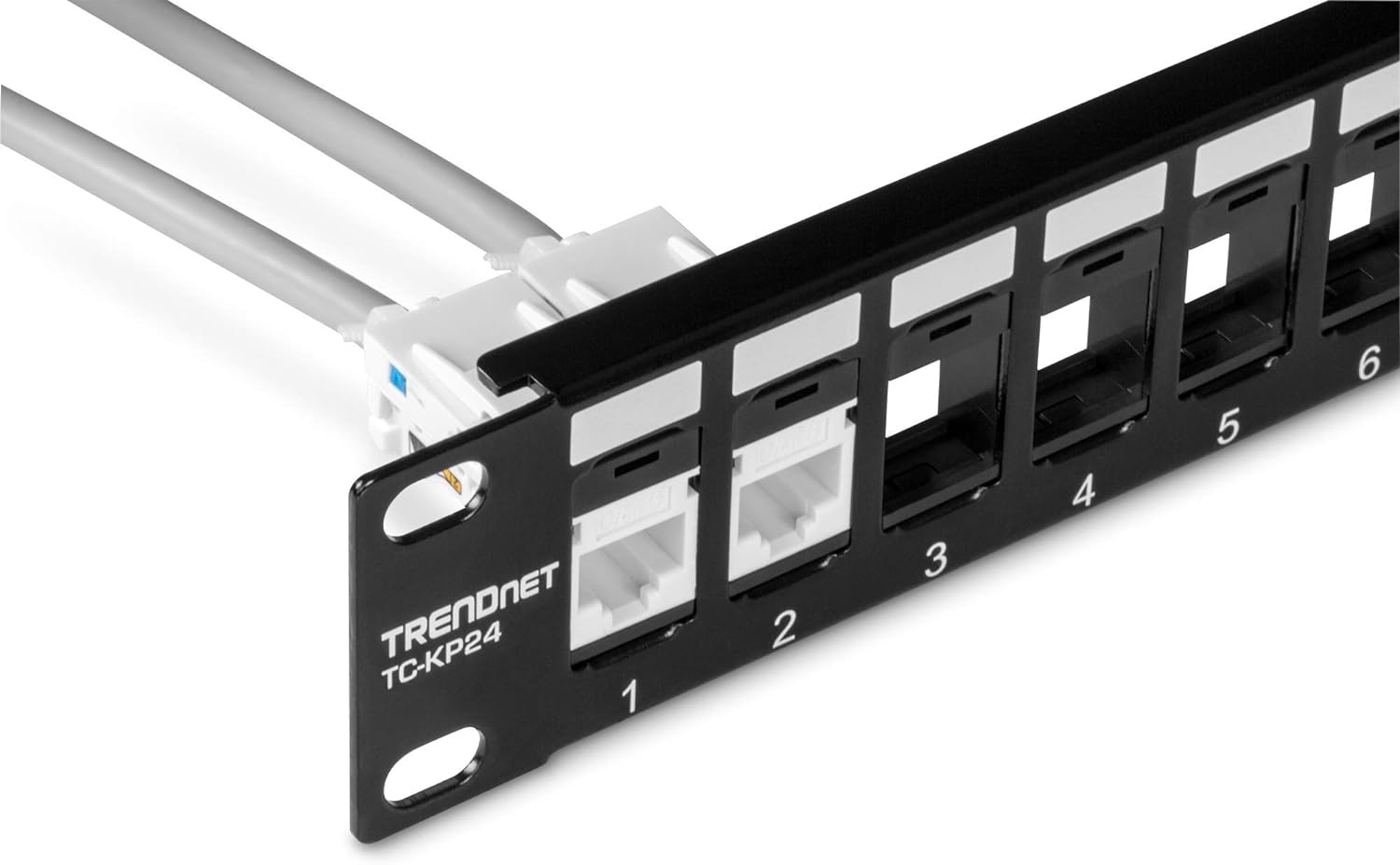 TRENDnet Cat6 Keystone Jack – 25-Pack, 90° Angle Termination, Colour-Coded Labelling for T568B Wiring, TC-K25C6, White 25-PACK Keystone Jack-25 Pack