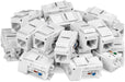 TRENDnet Cat6 Keystone Jack – 25-Pack, 90° Angle Termination, Colour-Coded Labelling for T568B Wiring, TC-K25C6, White 25-PACK Keystone Jack-25 Pack
