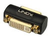 Lindy DVI Coupler Negro - Adaptador para cable (DVI, DVI, Female connector / Female connector, Negro