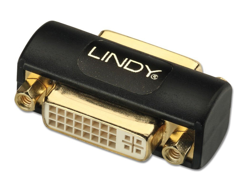 Lindy DVI Coupler Negro - Adaptador para cable (DVI, DVI, Female connector / Female connector, Negro