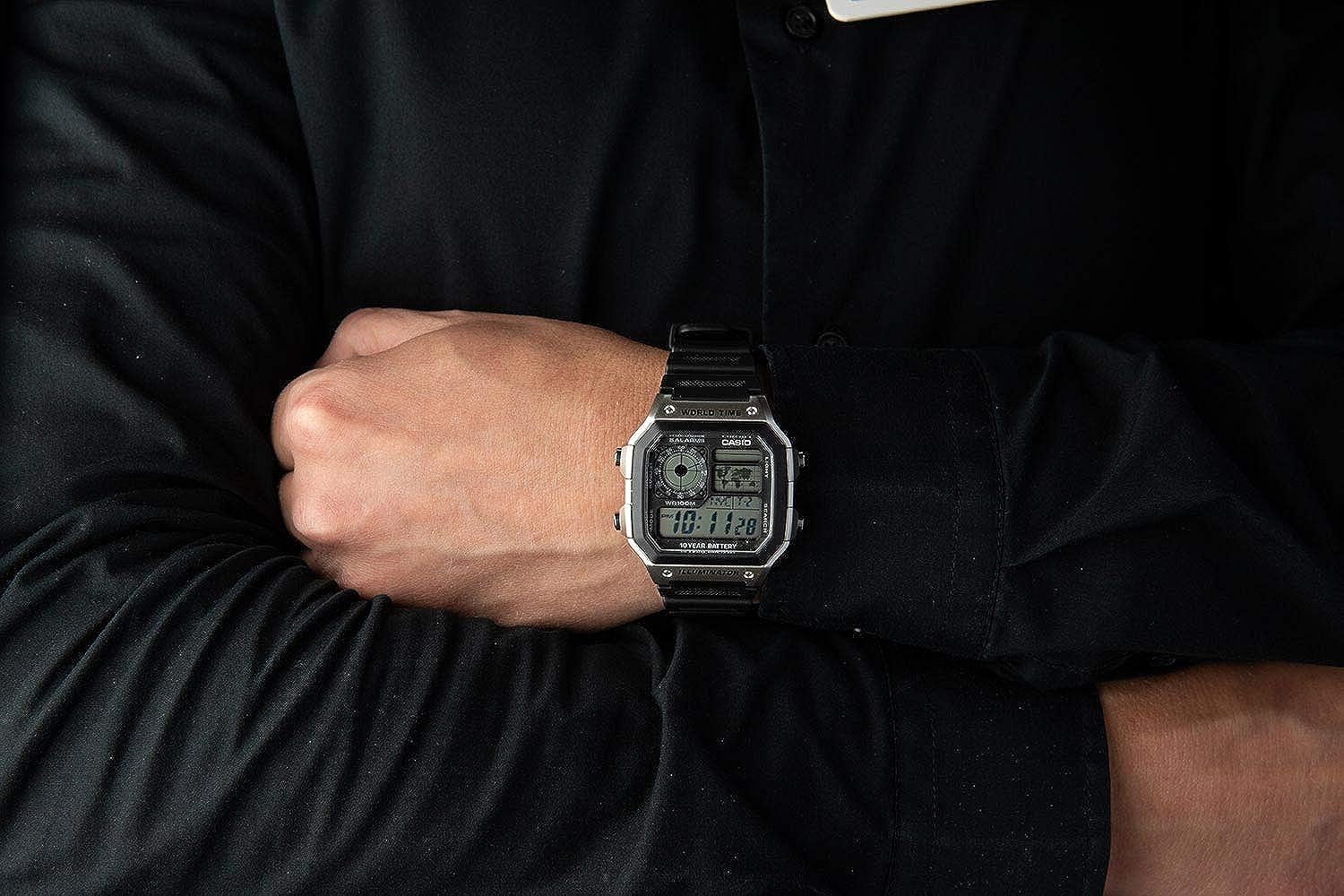 Casio Men's Digital Quartz Watch with Plastic Strap AE-1200WH-1CVEF