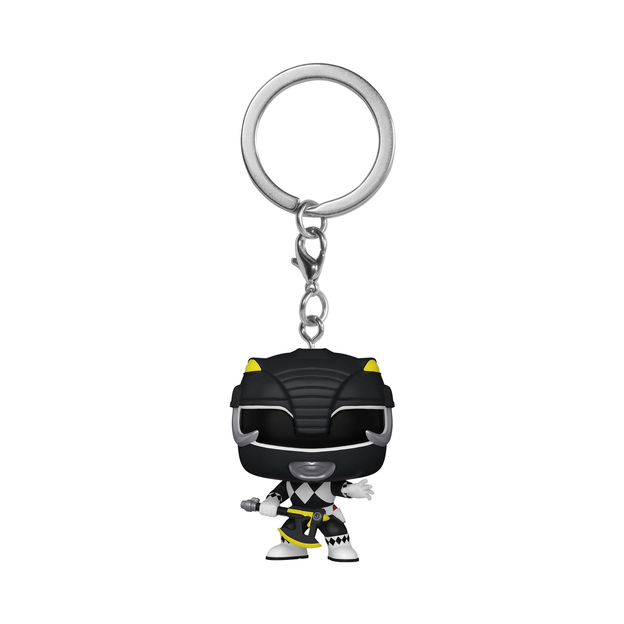 Funko POP! Keychain: Mighty Morphin Power Rangers 30th - Black Ranger - Power Rangers TV - Collectable Vinyl Mini Figure Novelty Keyring - Stocking Filler - Gift Idea - Official Merchandise - TV Fans