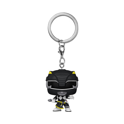 Funko POP! Keychain: Mighty Morphin Power Rangers 30th - Black Ranger - Power Rangers TV - Collectable Vinyl Mini Figure Novelty Keyring - Stocking Filler - Gift Idea - Official Merchandise - TV Fans