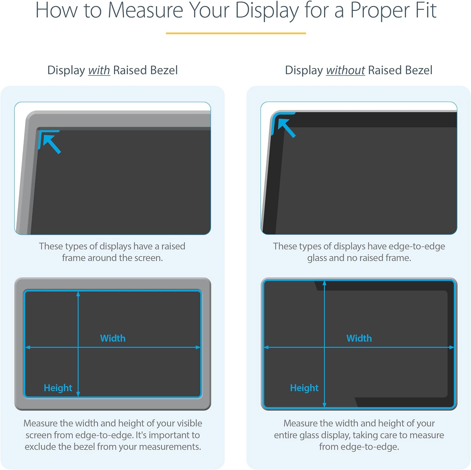 StarTech.com 23.6-inch 16:9 Computer Monitor Privacy Filter, Anti-Glare Privacy Screen w/51% Blue Light Reduction, Monitor Screen Protector w/+/- 30 Deg. Viewing Angle (23669-PRIVACY-SCREEN