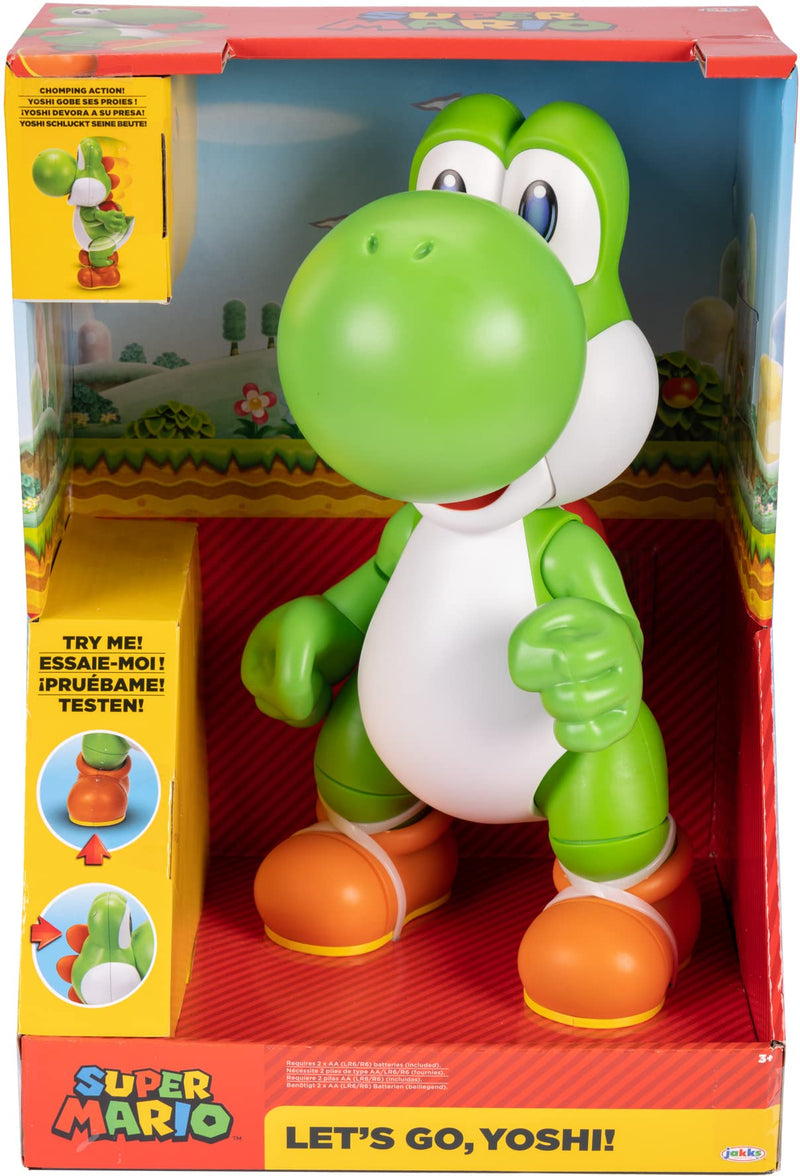 Super Mario Let's Go, Yoshi Action Figure functional
