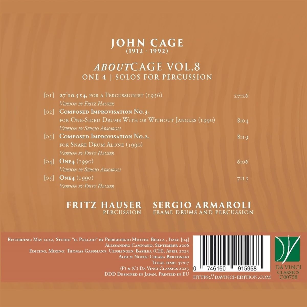 Aboutcage: One 4 (Solos for Percussion)