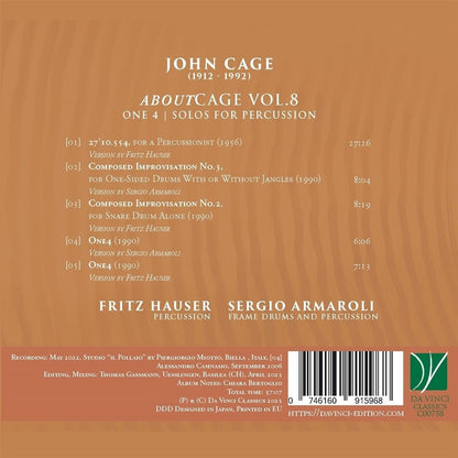 Aboutcage: One 4 (Solos for Percussion)