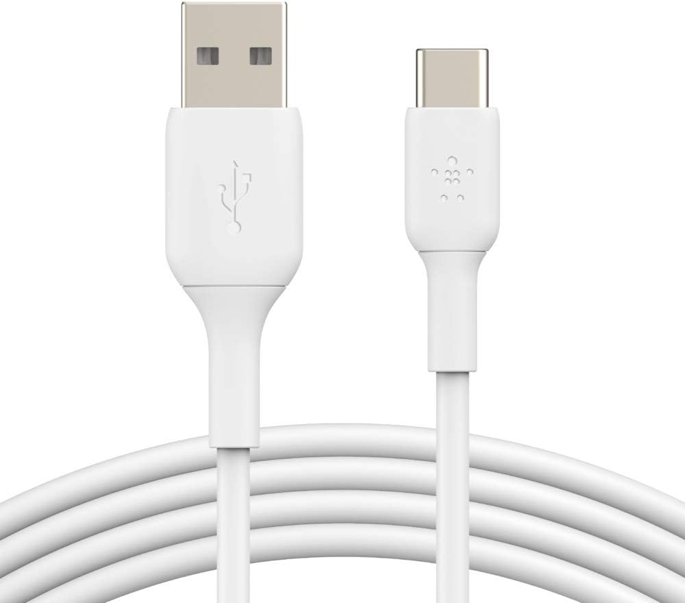 Belkin BoostCharge USB C charger cable, USB-C to USB-A cable, USB type C charging cable for iPhone 15, Samsung Galaxy S23, S23+, S23 Ultra, Pixel, iPad Pro, Nintendo Switch and more - 1m