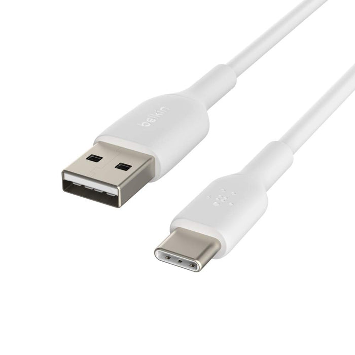 Belkin BoostCharge USB C charger cable, USB-C to USB-A cable, USB type C charging cable for iPhone 15, Samsung Galaxy S23, S23+, S23 Ultra, Pixel, iPad Pro, Nintendo Switch and more - 1m
