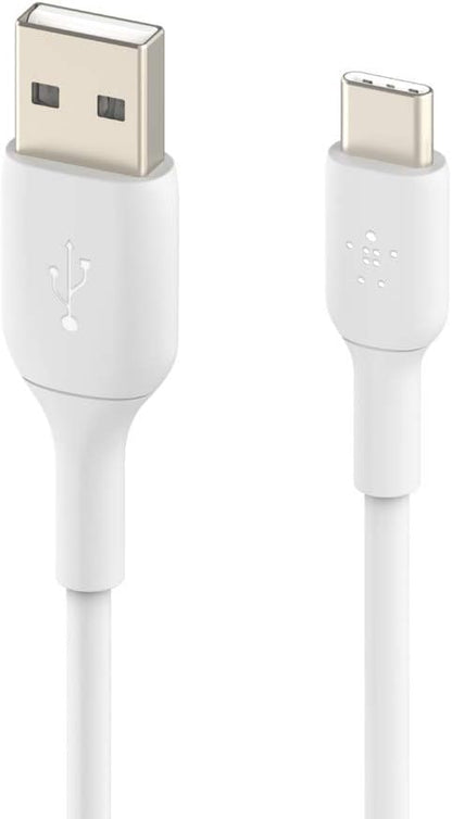 Belkin BoostCharge USB C charger cable, USB-C to USB-A cable, USB type C charging cable for iPhone 15, Samsung Galaxy S23, S23+, S23 Ultra, Pixel, iPad Pro, Nintendo Switch and more - 1m
