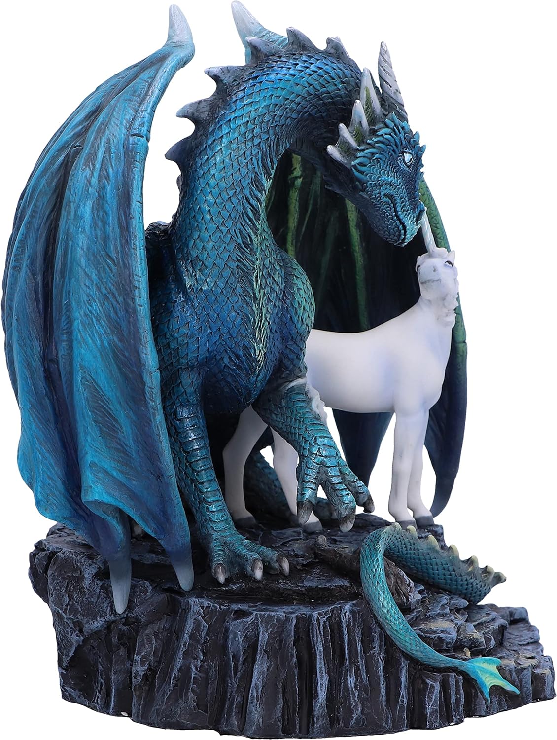 Nemesis Now Protector of Magick 17cm, Resin, Lisa Parker Protector of Magick Figurine, Unicorn and Dragon Ornament, Exclusive Fantasy Artwork, Cast in the Finest Resin, Hand-Painted