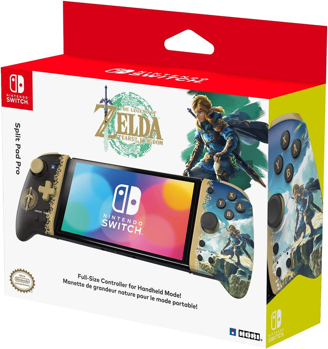 HORI - Split Pad Pro (Zelda - Nueva Edición Tears of the Kingdom) para Nintendo Switch y Modelo OLED (Licencia oficial