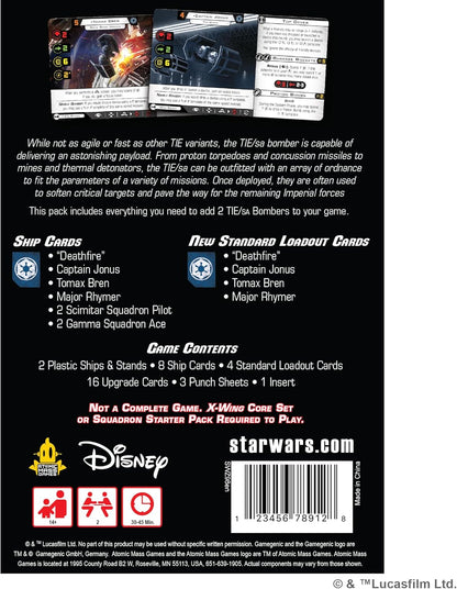 Atomic Mass Games | Star Wars X-Wing: TIE SA Bomber | Miniatures Game | Ages 14+ | 2 Players | 90 Minutes Playing Time