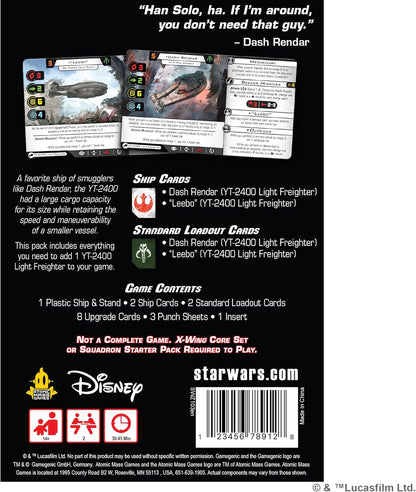Atomic Mass Games | Star Wars X-Wing: YT-2400 Light Freighter | Miniatures Game | Ages 14+ | 2 Players | 90 Minutes Playing Time