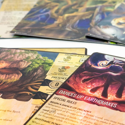 Greater Than Games Spirit Island: Nature Incarnate Foil Panels - 8 Spirit Foil Panels, Replace Your Existing Cards, Game Accessory