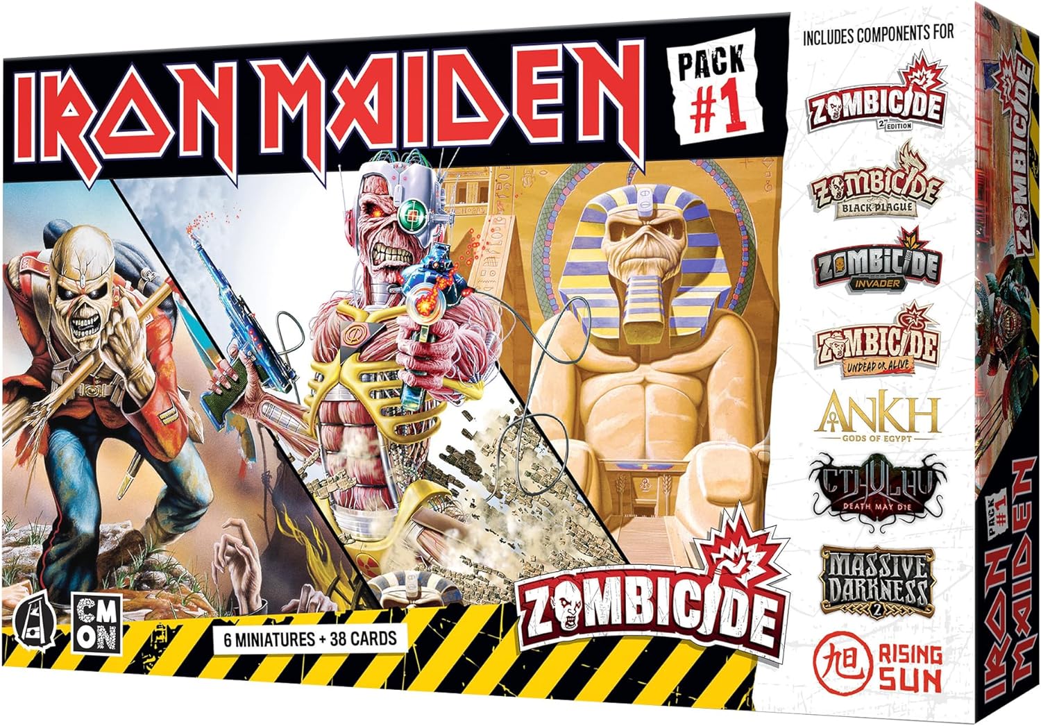 Zombicide Iron Maiden Character Pack #1 - Set of Iron Maiden Miniatures Compatible with Zombicide 2nd Edition, Ages 14+, 1-6 Players, 60 Minute Playtime, Made by CMON