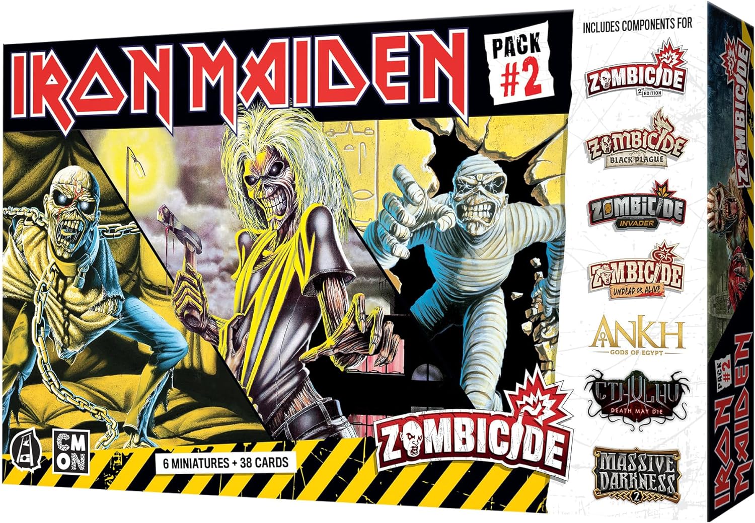 Zombicide Iron Maiden Character Pack #2 - Set of Iron Maiden Miniatures Compatible with Zombicide 2nd Edition, Ages 14+, 1-6 Players, 60 Minute Playtime, Made by CMON