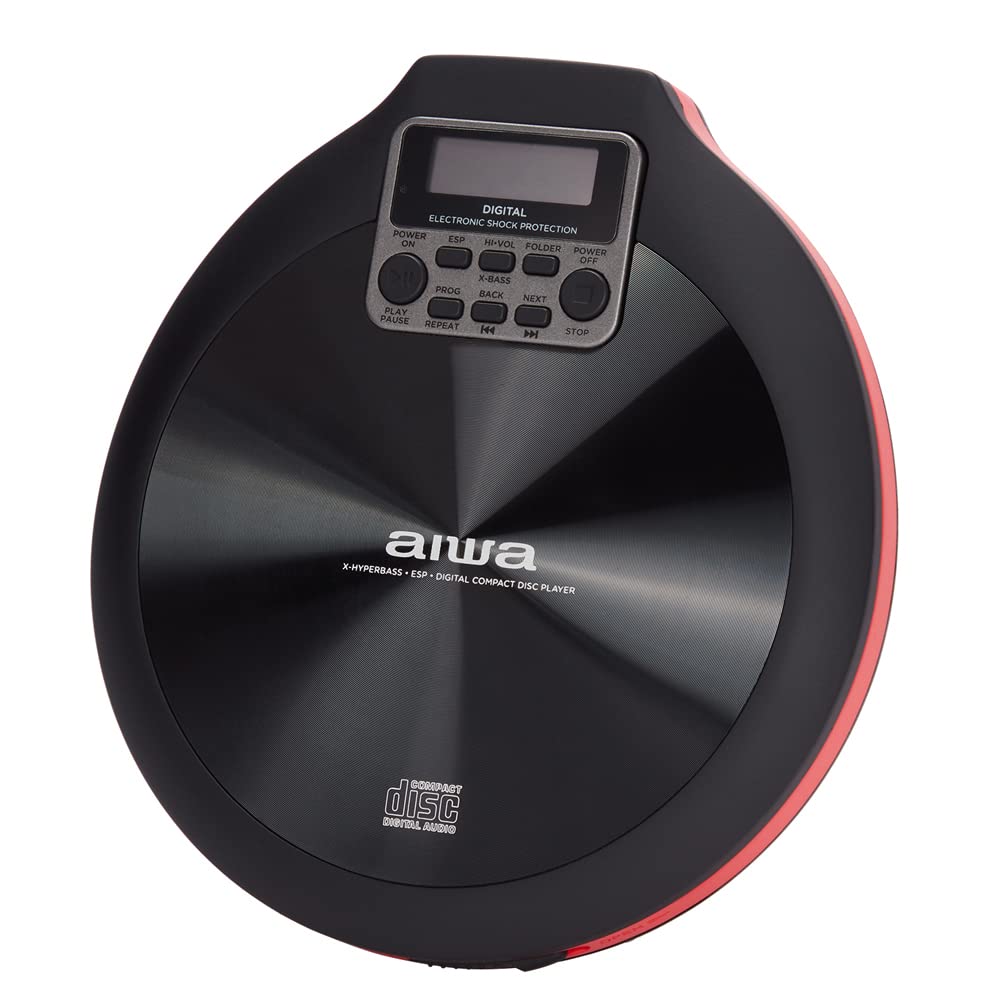 AIWA PCD-810RD CD Player Red and Black Single