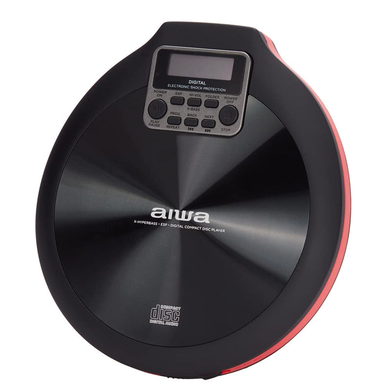 AIWA PCD-810RD CD Player Red and Black Single